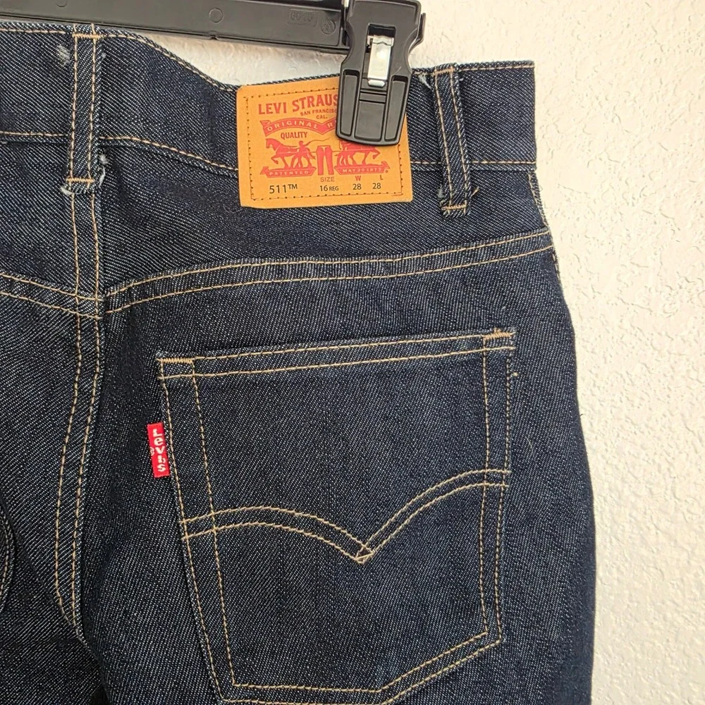 Levi's 511 Slim Fit‎ Dark Wash Denim Jeans Men's Size 28x28  reg 16